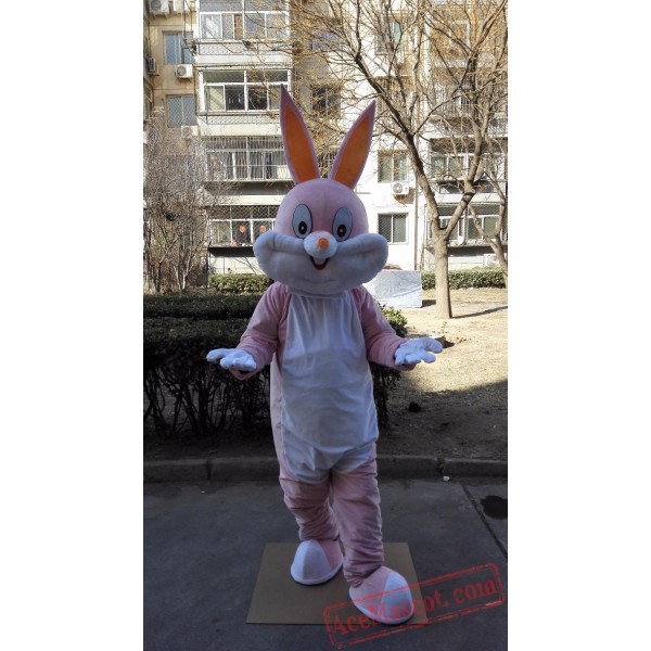 Pink Rabbit Bunny Mascot Costume