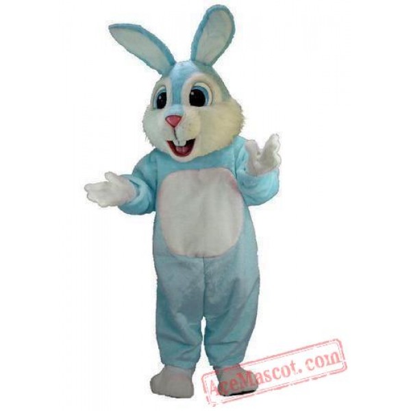 Professional Adult Rabbit Bunny Light Blue Mascot Costume