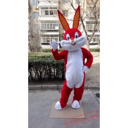 Red Rabbit Bunny Mascot Costume