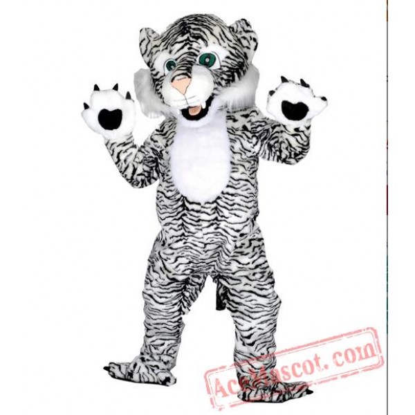 Black and White Tiger Mascot Costumes for Adults