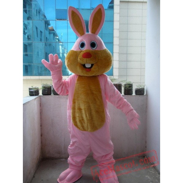 Professional Pink Bunny Rabbit Mascot Costume