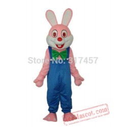 Light Pink Robbie Rabbit Mascot Costume