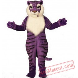 Professional Custom Purple Tiger Mascot Costume