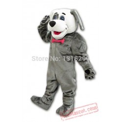 Plush Grey Dog Mascot Costume