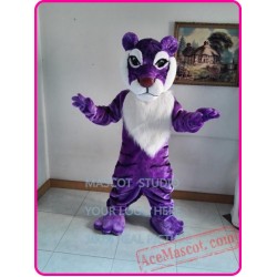 Purple Tiger Mascot Costume