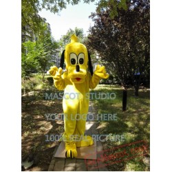 Yellow Pluto Mascot Costume Yellow Dog