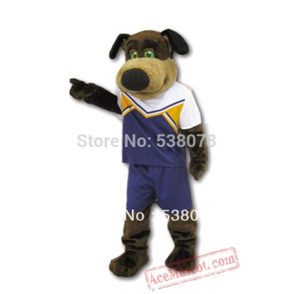 Green Eye Plush Dog Stevie Mascot Costume