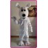 Plush White Dog Mascot Costume