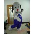Grey Dog Mascot Costumes Blue Pants