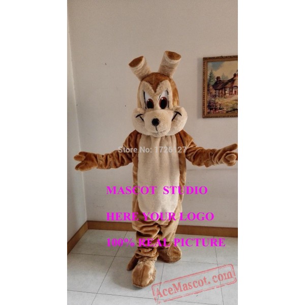 Brown Wolf Mascot Costume