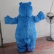 Furry Blue Bear Mascot Costume