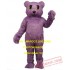 Plush Purple Bear Mascot Costume