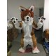 Brown Husky Dog Fox Cartoon Mascot Costume