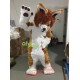 Brown Husky Dog Fox Cartoon Mascot Costume