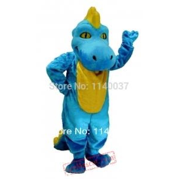 Light Blue Dino Mascot Dinosaur Costume