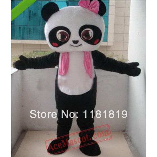 Girl Panda Mascot Costume