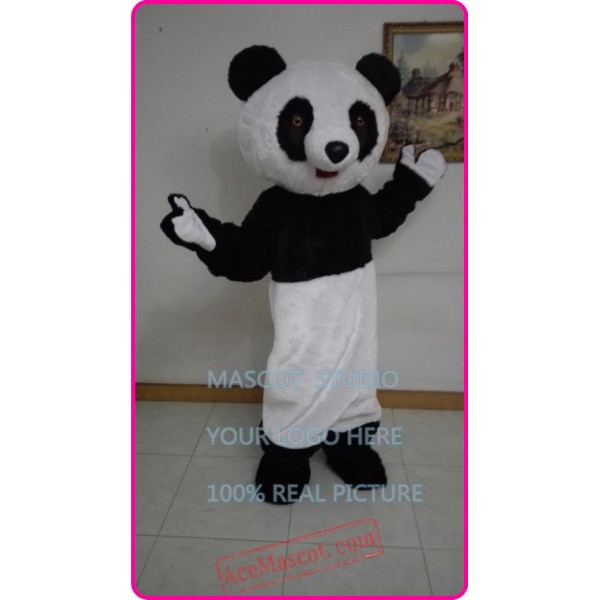Long Plush Panda Mascot Costume