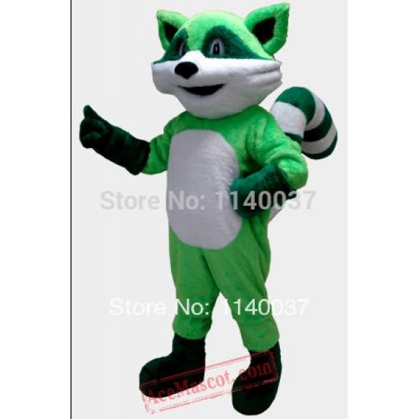 Green Cat Mascot Costume