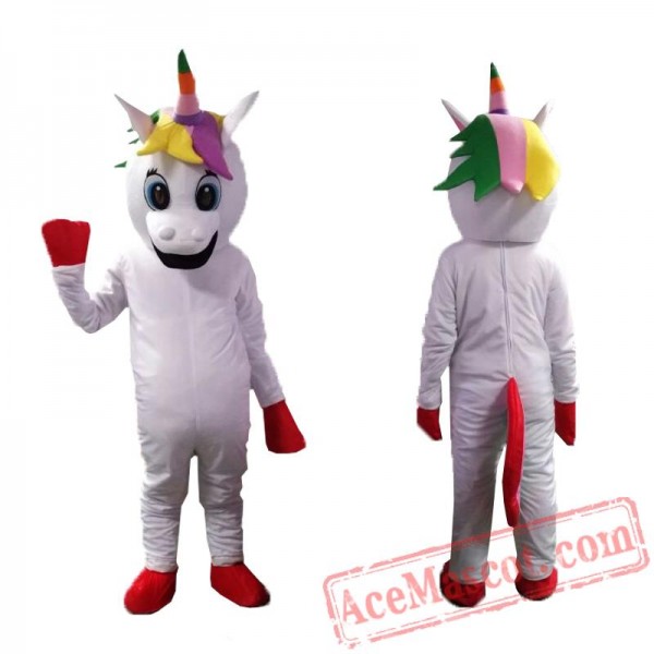 Rainbow Pony Unicorn Magic Mascot Costume Horse