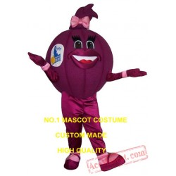 Purple Onion Mascot Costume