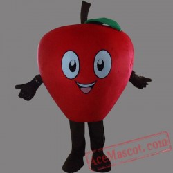 Red Apple Mascot Costume Fruit Cartoon