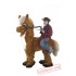 Two People Wear Brown Horse Mascot Costume