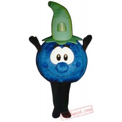 Happy Blue Berry Fruit Mascot Costume