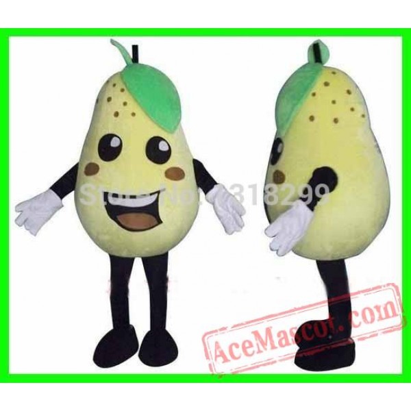 Pear Mascot Costume Fruit Mascot