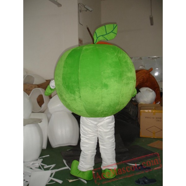 Adult Green Apple Fruit Mascot Costume