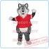 Bad Grey Wolf Mascot Costume Cartoon