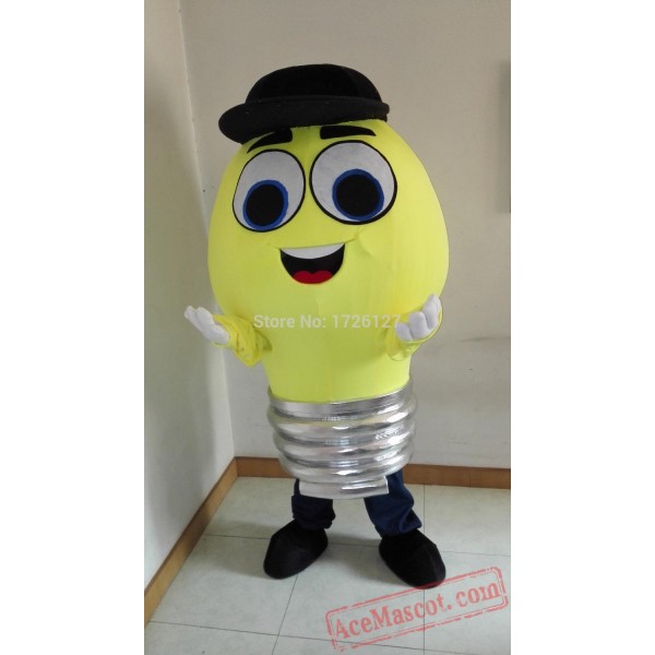 Light Bulb Mascot Costume Cartoon Character