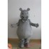 Grey Hippo Cartoon Outfit Carnival Mascot Costume