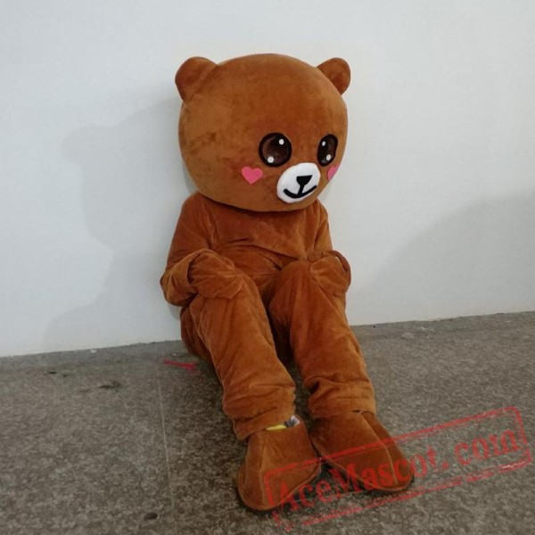 Brown Bear Cartoon Costume Performance Headgear Mascot