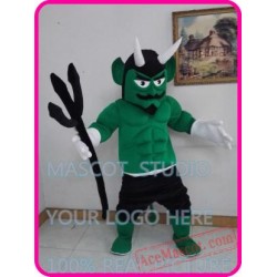 Green Devil Mascot Costume Custom Cartoon Character Cosplay