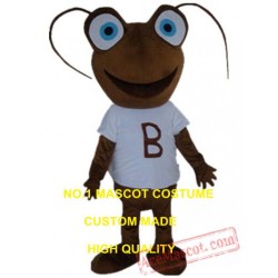Brown Ant Mascot Costume Cartoon Ant