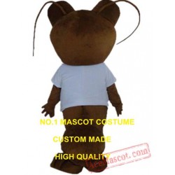 Brown Ant Mascot Costume Cartoon Ant