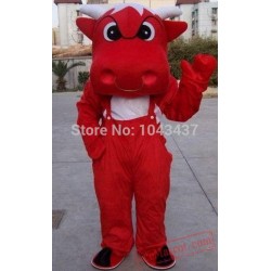 Red Bull Cow Mascot Costume