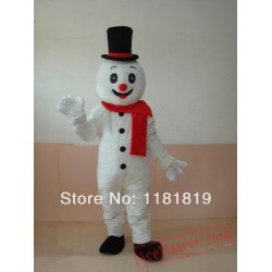 Snowman Mascot Costume Adult Cartoon Character