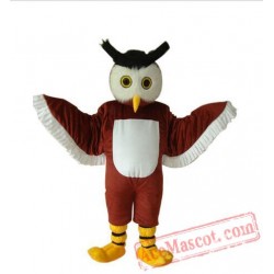 Giant Brown Owl Bird Cartoon Mascot Costume