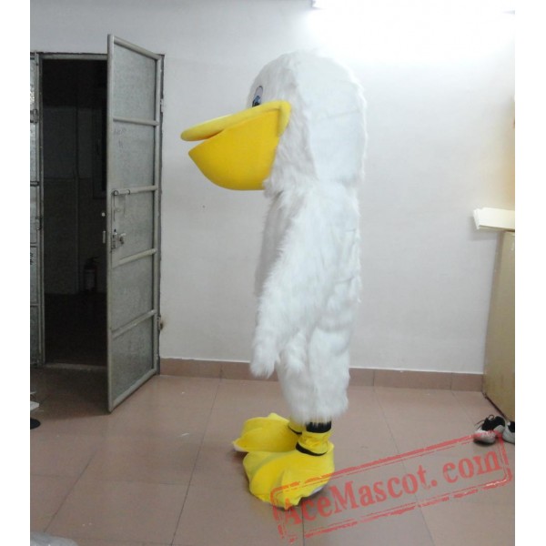 White Bird Mascot Costume Character Outfit