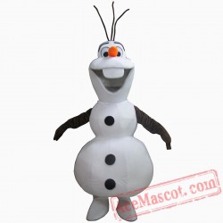 Smiling Olaf Mascot Costume Cartoon Character Costume
