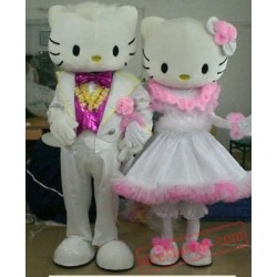 Helmet Couple Series Kitty Cat Mascot Costumes