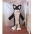 Adult Black Dog Fox Fancy Cartoon Mascot Costume