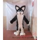 Adult Black Dog Fox Fancy Cartoon Mascot Costume