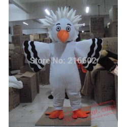 White Big Bird Eagle Mascot Costume