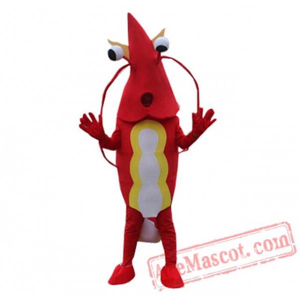 Shrimp Mascot Costume Lobster Craw fish Cartoon Mascot