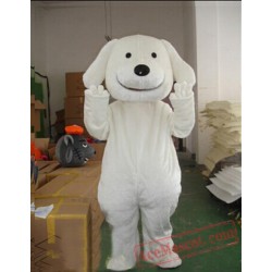 Adult White Dog Cartoon Mascot Costumes