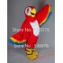 Long Hair Red Macaw Mascot Costume Plush Parrot