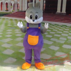 Grey Rabbit Bunny Fancy Cartoon Mascot Costume
