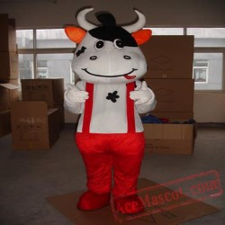 Helmet Cow Mascot Costume